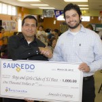 Here's David presenting the first check to the Boys and Girls Club